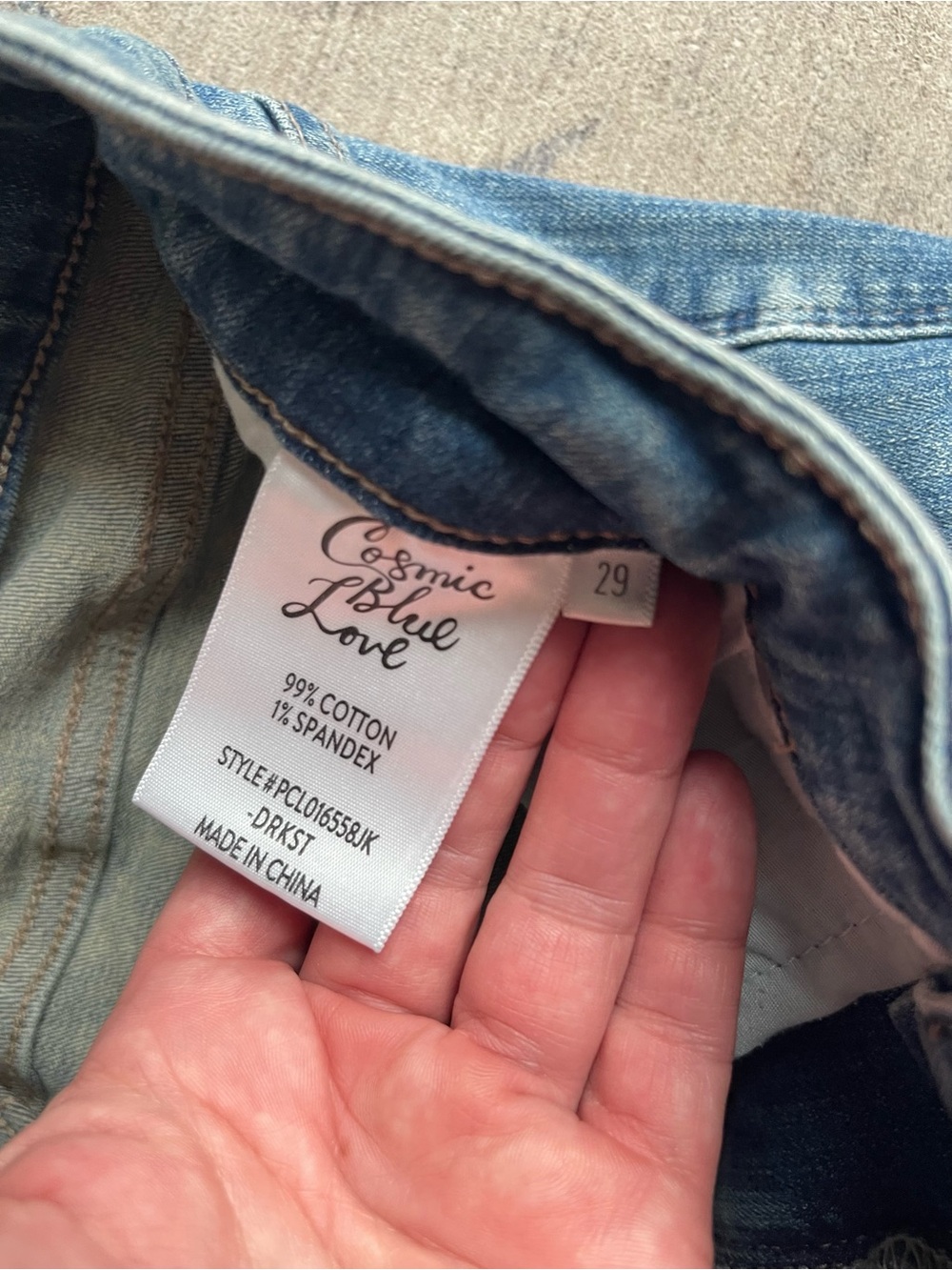 Cosmic Blue Love Flare Jeans Size 29 Light Wash Stretch Denim Bootcut Y2K - Picture 4 of 6